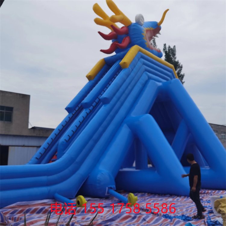 现货5x8米章鱼水滑梯八爪鱼7x6米0.48PVC气模充气城堡水池游乐园